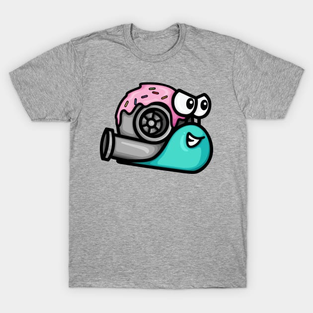 Turbo Snail - Blue and Pink Donut T-Shirt by hoddynoddy